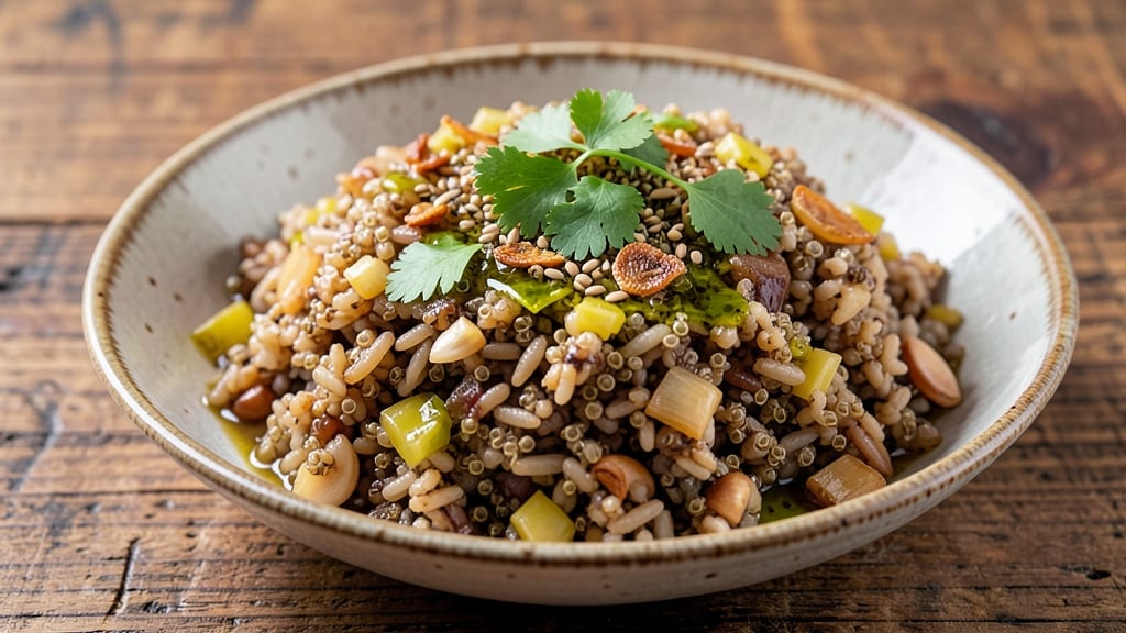 Brown Rice and Quinoa Pilaf Recipe: Nutty Toasted Grains With Savory Herb Harmony