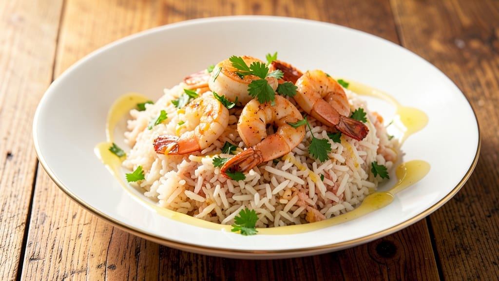 Bubba Gump Shrimp and Jasmine Rice Recipe: Buttery Garlic Shrimp Over Fragrant Grains