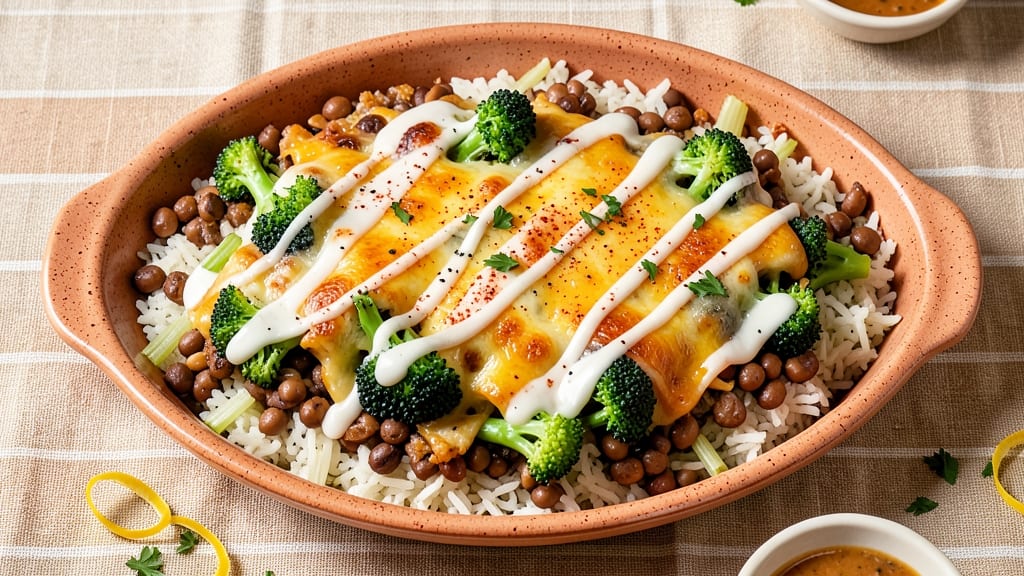 Black Eyed Pea Restaurant Broccoli Rice Casserole Recipe: One-Pan Creamy Comfort with Crispy Celery Crown