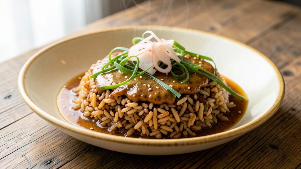 Brown Rice Kanji Recipe: Savory Miso-Ginger Broth Over Toasted Grains
