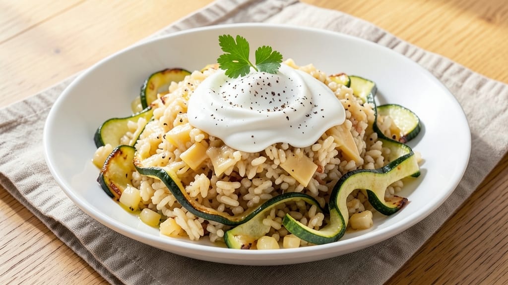 Cheesy Zucchini Rice Recipe: Melty Cheese and Zucchini Fusion in One Pan