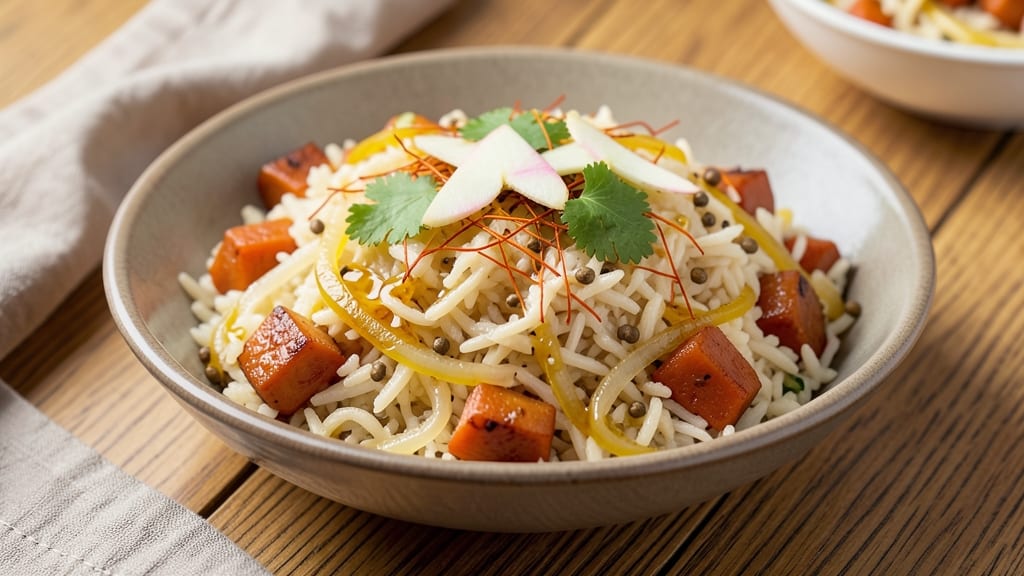 Carrot Rice Recipe Indian: Fragrant Saffron Basmati with Sweet Carrot Bites