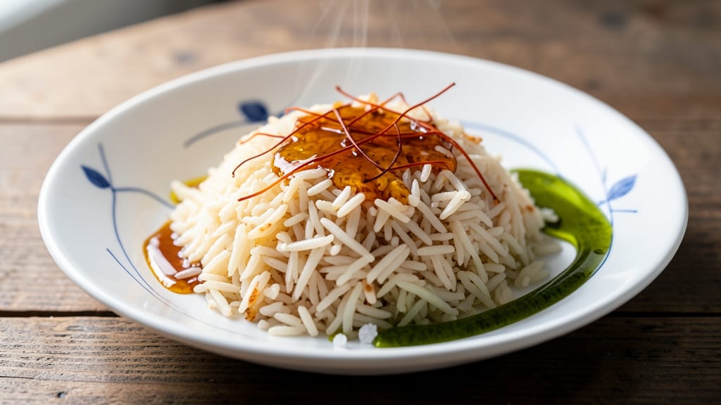 Boiled Basmati Rice Recipe: Fluffy Grains With Fragrant Saffron Infusion
