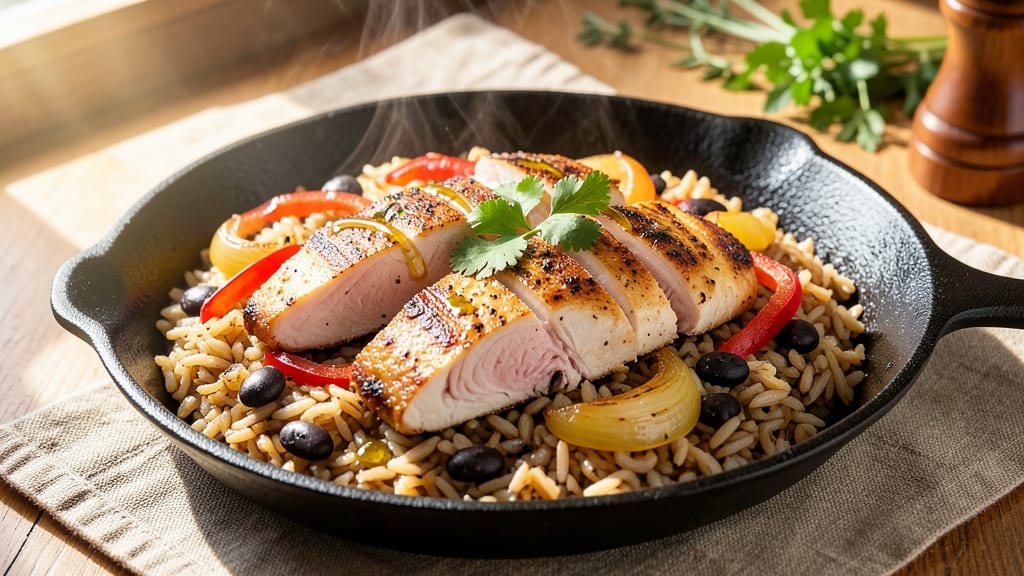 Brown Rice Skillet Recipe: Crispy-Topped Protein-Packed Meal in One Pan