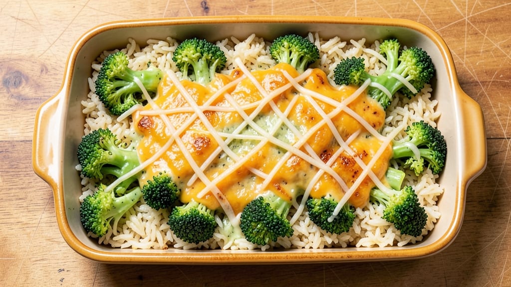Broccoli Green Rice Casserole Recipe: Crispy Top, Creamy Cheese Harmony