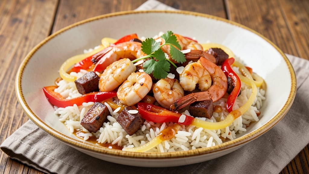 Brazilian Christmas Rice Recipe: Spiced Coconut and Chorizo Festive Flavor