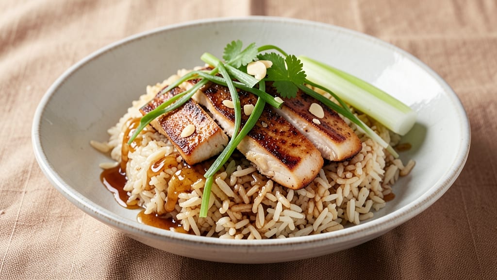 Challow Rice Recipe: Crispy Celery Crown Over Savory Herb Gravy