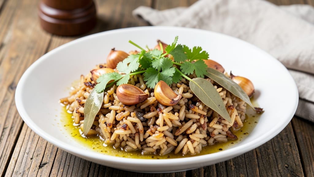 Brazilian Garlic Rice Recipe: Toasted Garlic and Cilantro Brightness in One Pan