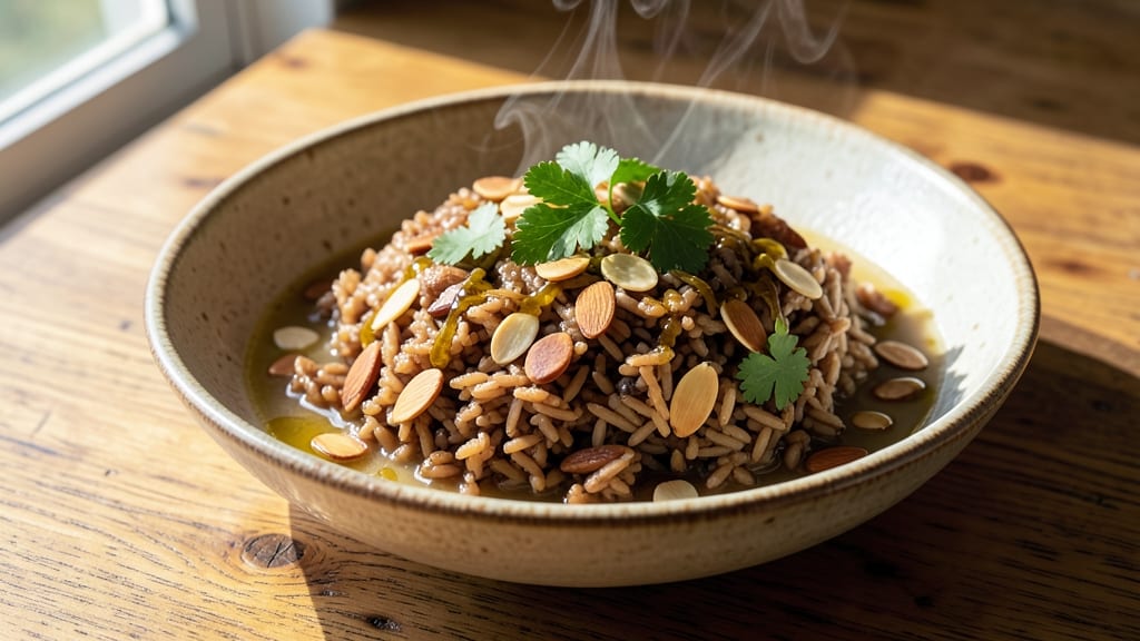 Brown Rice with Almonds Recipe: Nutty Crunch Meets Chewy Comfort