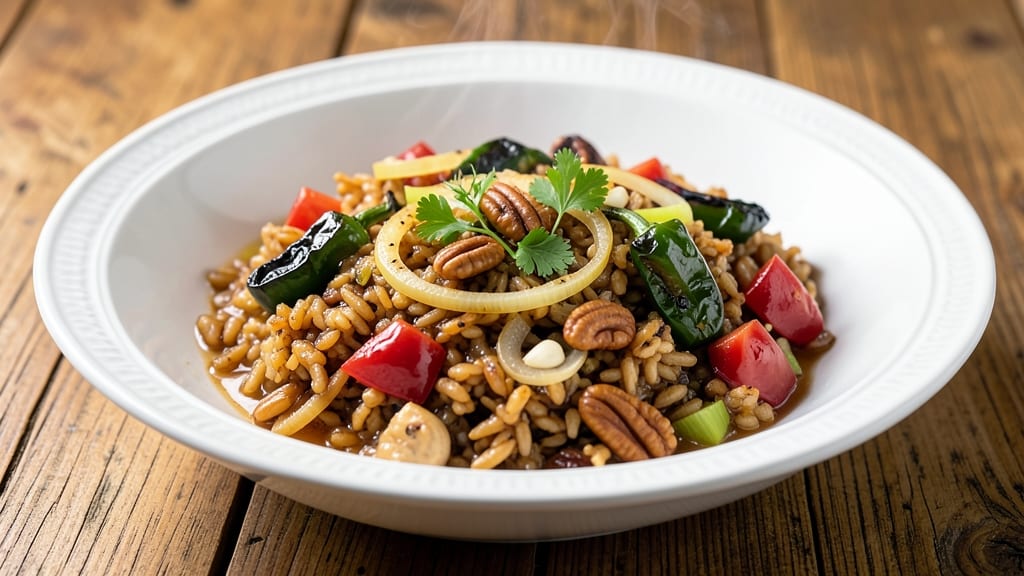 Cajun Wild Rice Recipe: Smoky Spice and Crispy Celery Crown Topping