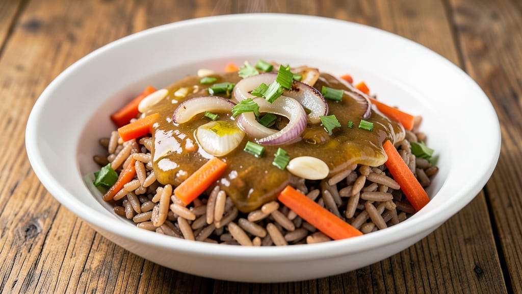 Bone Broth Brown Rice Recipe: Umami-Rich Bowl With Silky Grains