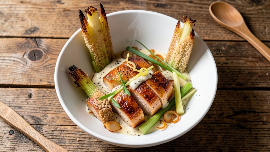 Boorelu Recipe With Rice Flour: Crispy Celery Crown Over Silky Shreds