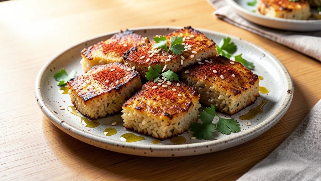 Cauliflower Rice Cakes Recipe: Crispy Edges and Light, Fluffy Centers