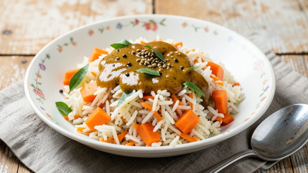 Carrot Rice Recipe South Indian: Fragrant Coconut-Tamarind Flavor in One Pot