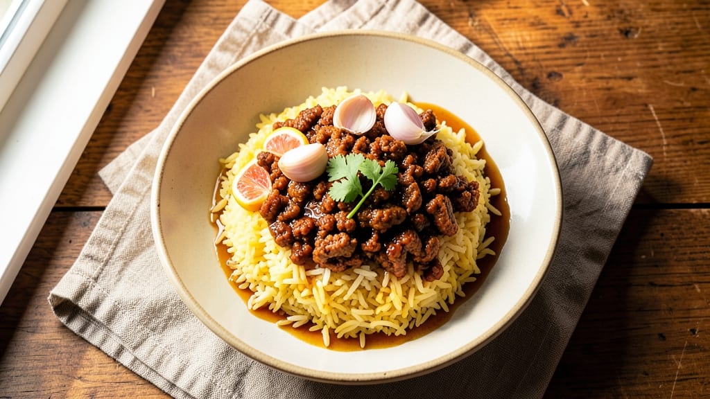 Boloco-Style Rice Recipe: Smoky Garlic Gravy Over Fluffy Cilantro Rice