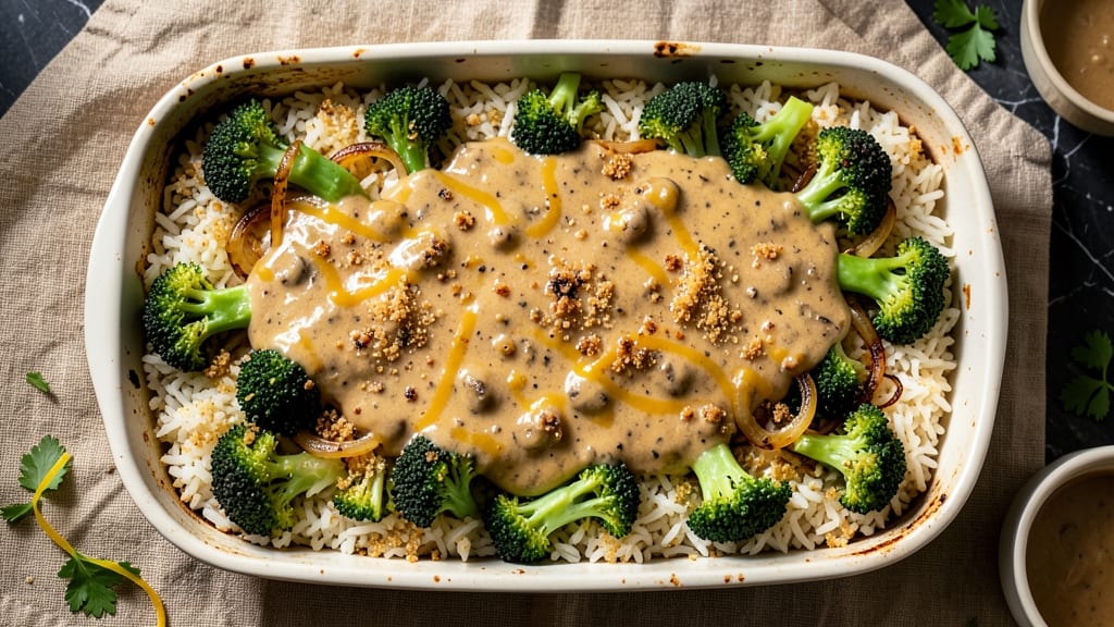 Broccoli Rice Casserole Recipe With Cream Of Mushroom: Cheesy Mushroom Topping That Melts Into Creamy Bliss