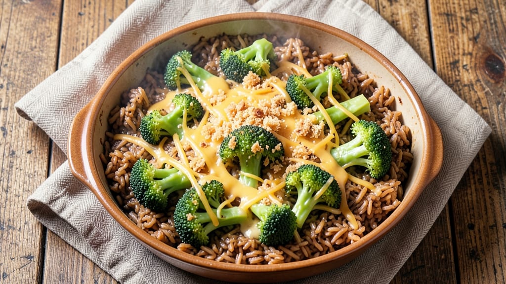 Broccoli and Wild Rice Casserole Recipe: Crispy Top, Cheesy Comfort in One Dish