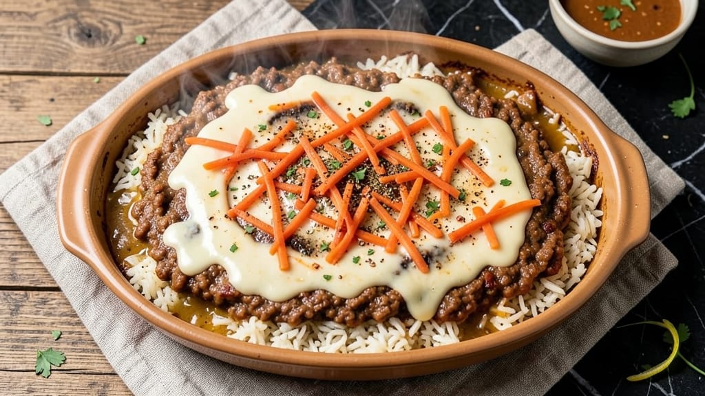 Cheesy Taco Rice Casserole Recipe: Crispy Topping Meets Melty Cheese Magic
