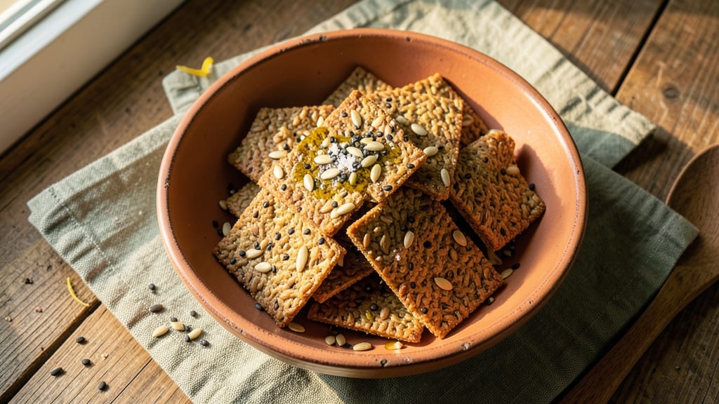 Brown Rice Flour Crackers Recipe: Crispy, Seed-Studded Bites in 15 Minutes