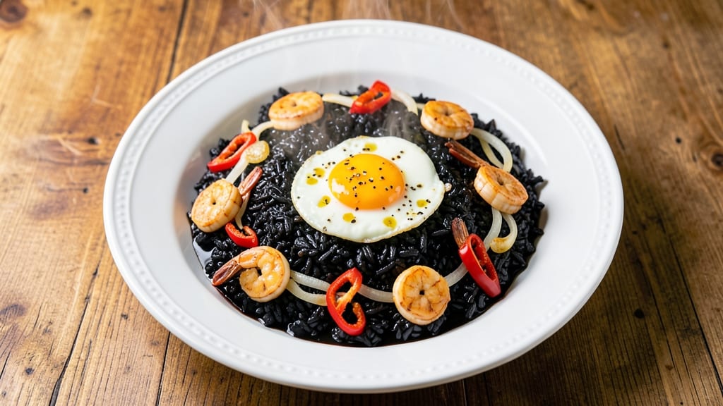 Black Fried Rice Recipe: Crispy Egg Bites and Wok-Hei Flavor Fusion