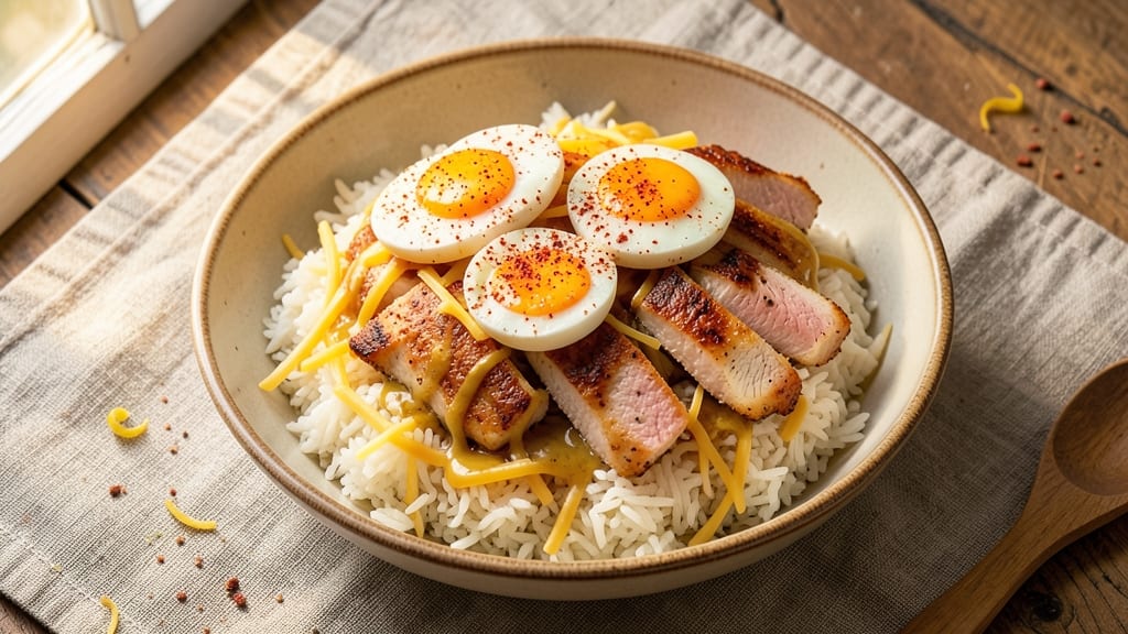 Cheesy Rice Bowl Recipe: Melty Cheddar and Crispy Top Magic