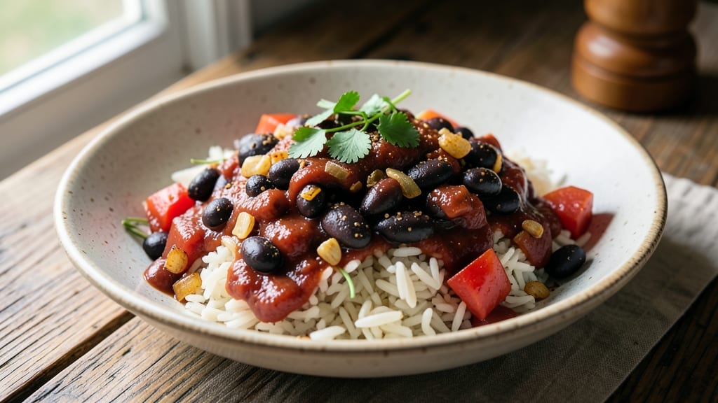 Black Beans, Rice, and Tomatoes Recipe: One-Pot Fiesta Flavor Burst