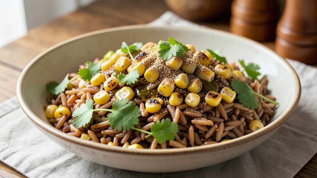 Brown Rice and Corn Recipe: Golden-Grain Medley With Toasted Cumin Heat