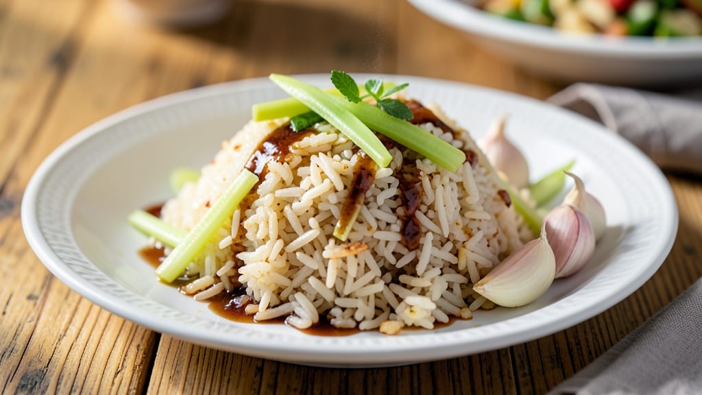 Broken Jasmine Rice Recipe: Fragrant One-Pot with Crispy Celery Crown