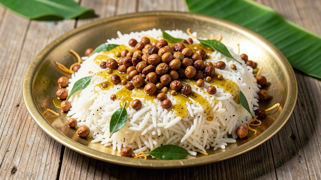 Brinji Rice Recipe Venkatesh Bhat: Nutty Crunch Meets Savory Herb Gravy