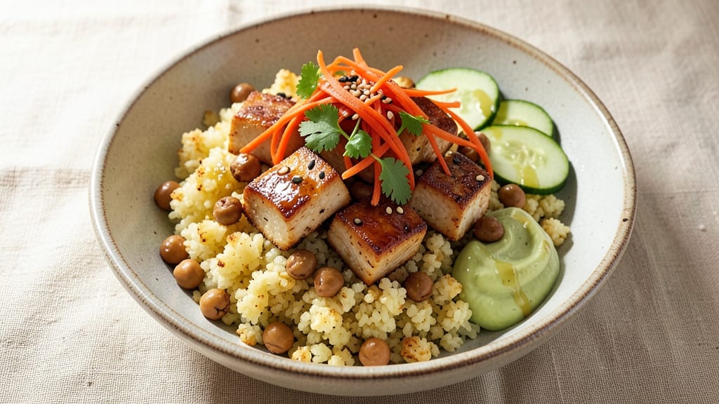 Cauliflower Rice Bowl Recipe: Crispy-Topped Protein-Packed Meal in 20