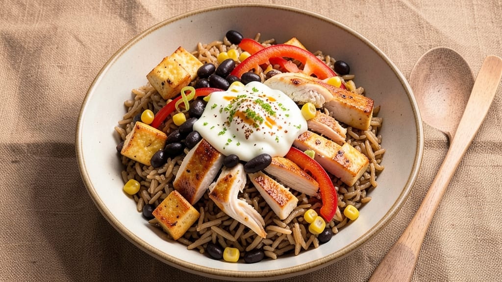 Brown Rice Burrito Bowl Recipe: Nutty Base Loaded With Veggie-Packed Crunch