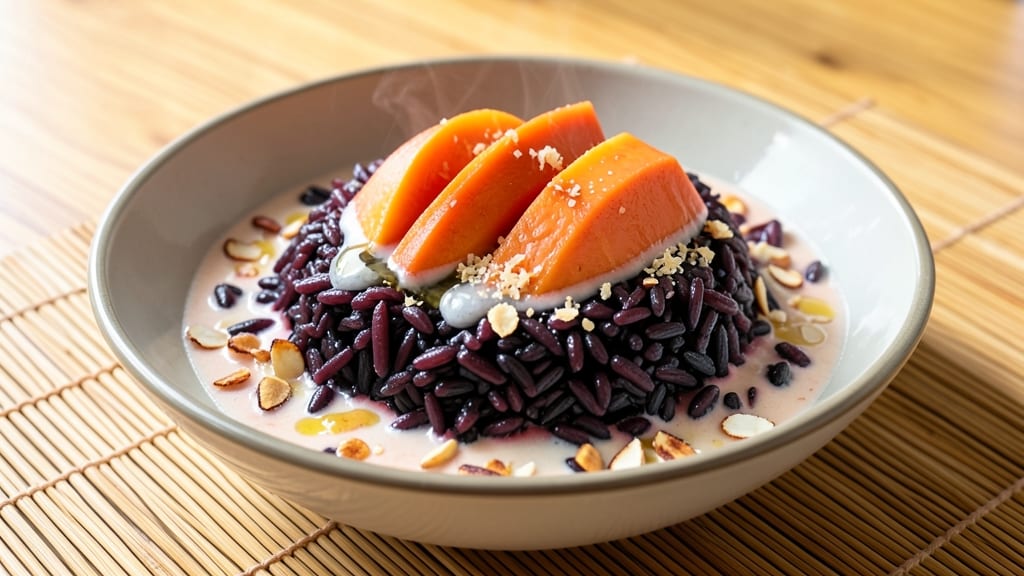 Black Sticky Rice With Mango Recipe: Tropical Sweetness Meets Silky Texture