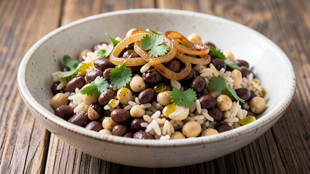 Black Beans, Chickpeas, and Rice Recipe: One-Pot Protein-Packed Fiesta