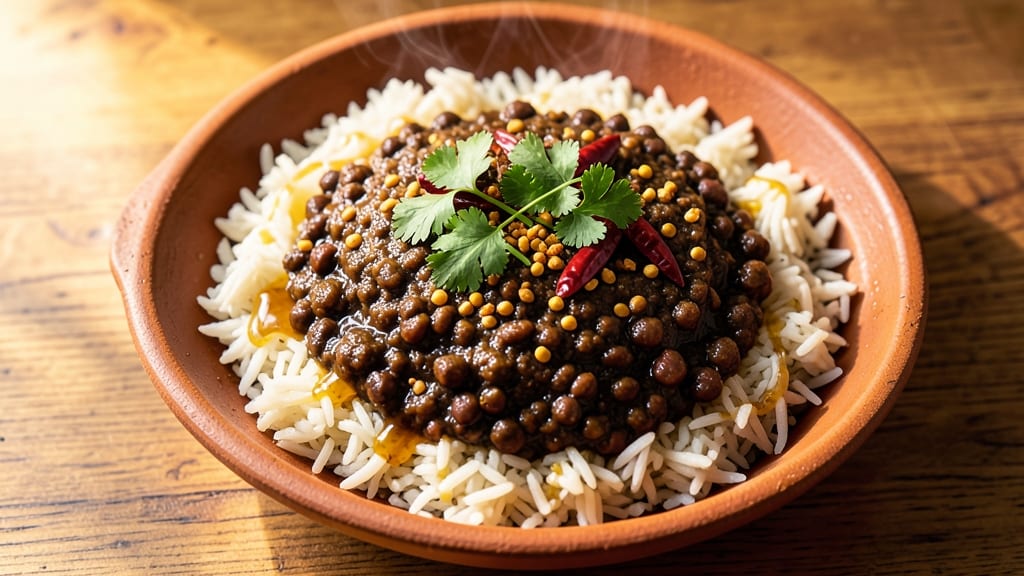 Black Urad Dal Rice Recipe in Tamil: Spiced Lentil-Rice Harmony With Toasted Tempering
