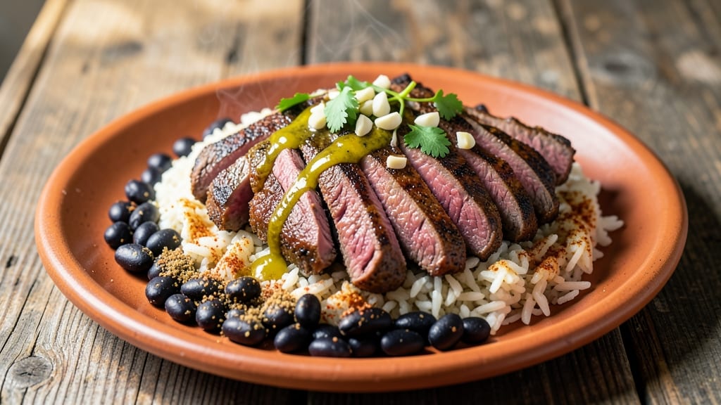 Carne Asada With Rice and Beans Recipe: Bold Lime-Marinated Steak Over Cilantro-Lime Rice