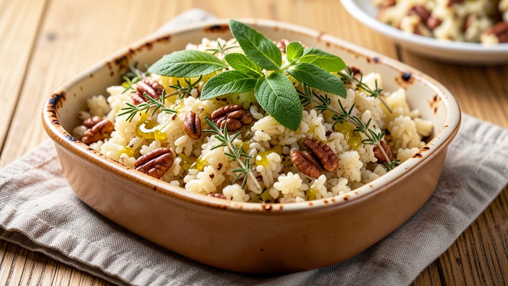 Cauliflower Rice Stuffing Recipe: Herb-Infused Crispy Edges and Fluffy Centers