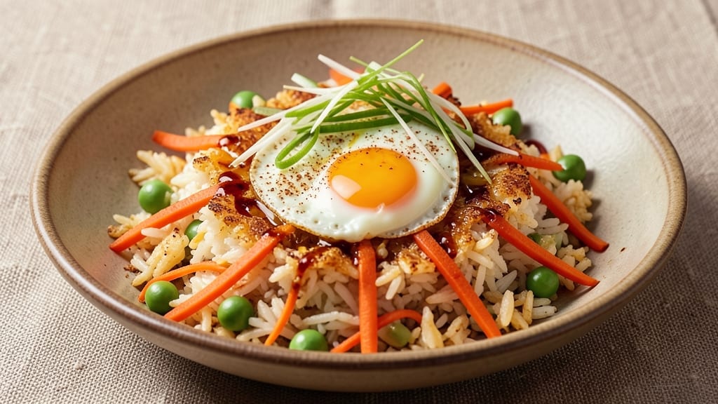Chao Fan Rice Recipe: Fragrant Five-Spice Fried Rice With Crispy Egg Bits