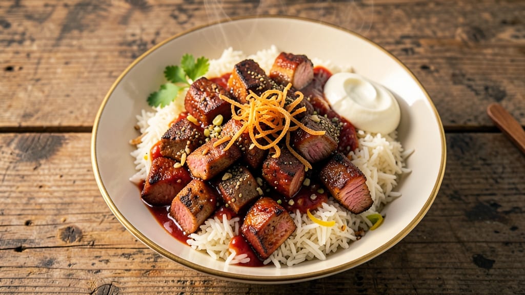 Bombay House-Style Rice Recipe: Fragrant Basmati with Spiced Lamb and Toasted Cumin Crunch