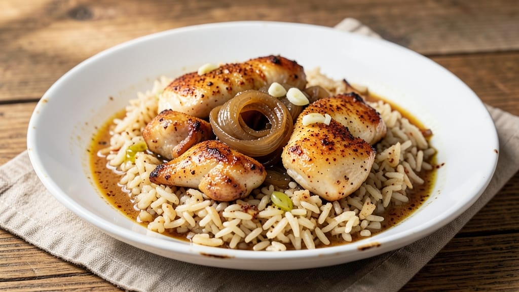 BLW Rice Recipe: Smoky Cajun Crunch Over Silky Shreds