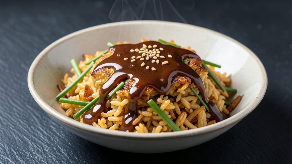 Bobby Flay's Crunchy Rice Recipe: Clockwork Sear Crisp With Celery Crown Topping