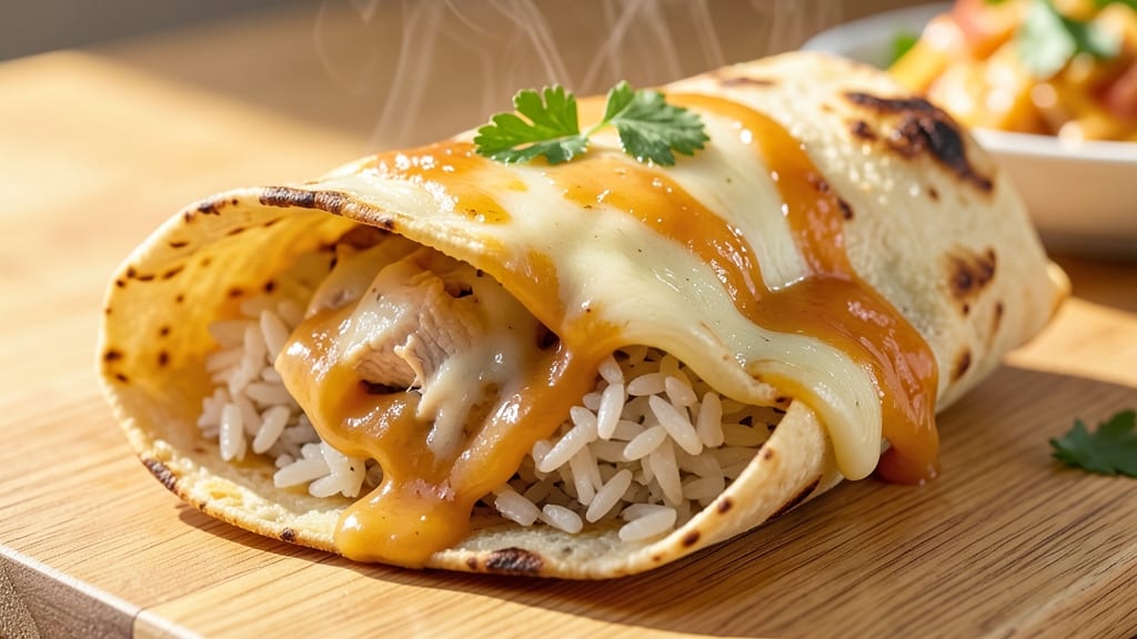 Cheesy Rice Burrito Recipe: Melted Monterey Jack and Cheddar in Every Bite