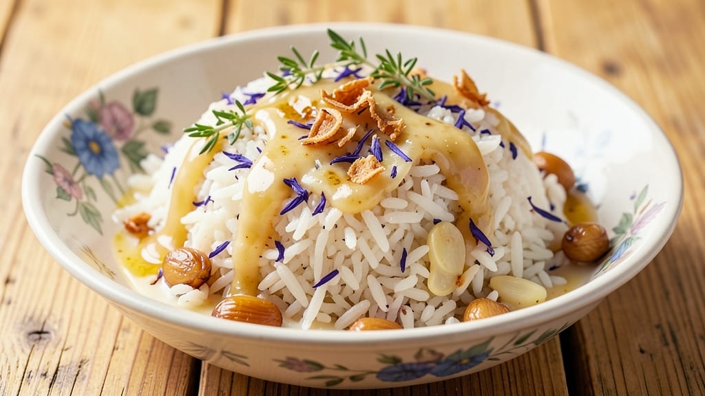 Blue Pea Flower Rice Recipe: West African-Inspired Creamy Comfort Bowl