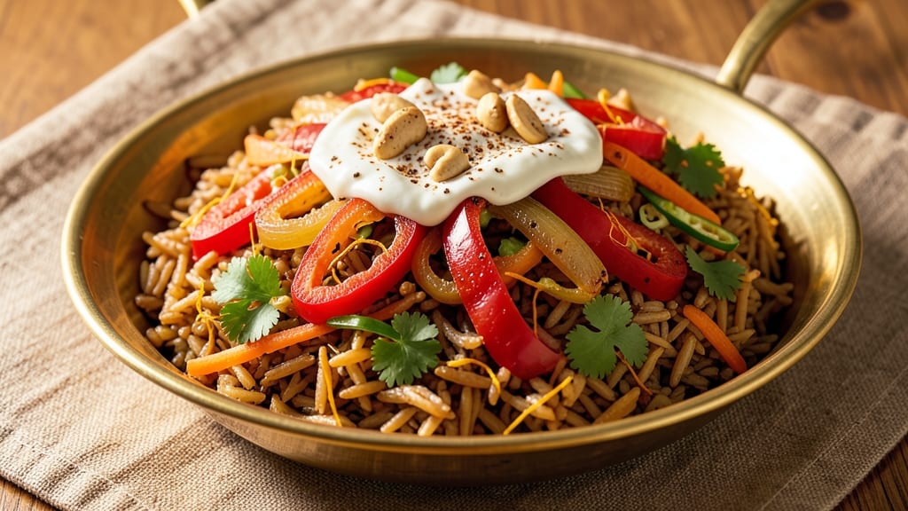 Brown Rice Veg Biryani Recipe: Fragrant Saffron-Laced Layers of Spiced Grains