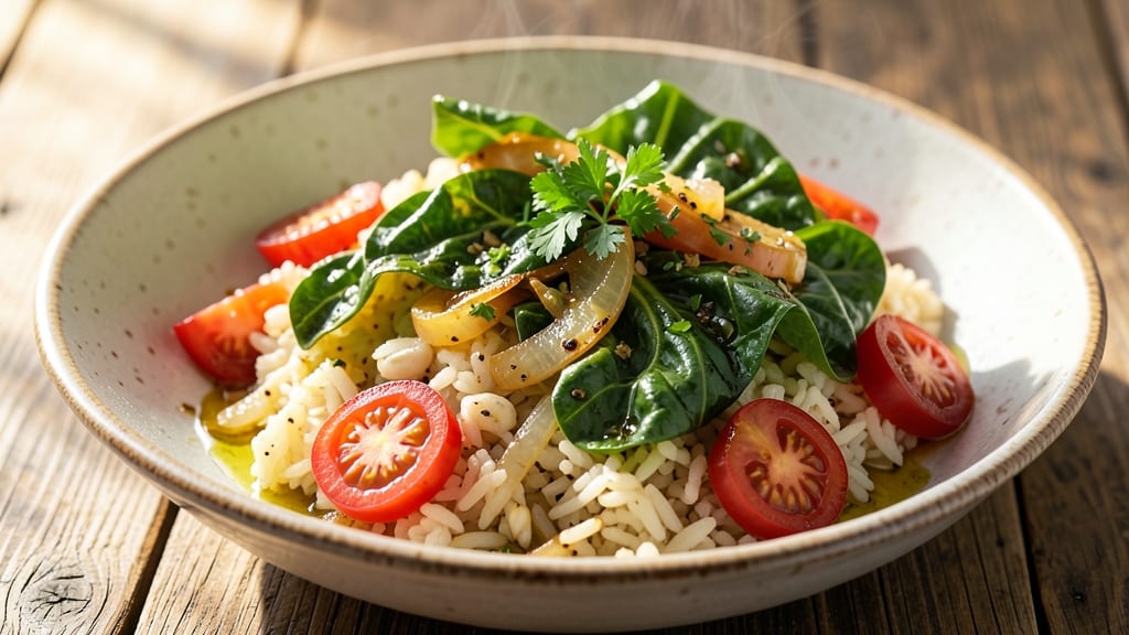 Cabbage Rice Tomato Recipe: One-Pan Mediterranean Herb Medley