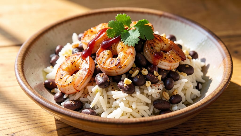 Black Beans, Rice, and Shrimp Recipe: One-Pot Spiced Fiesta in 25 Minutes