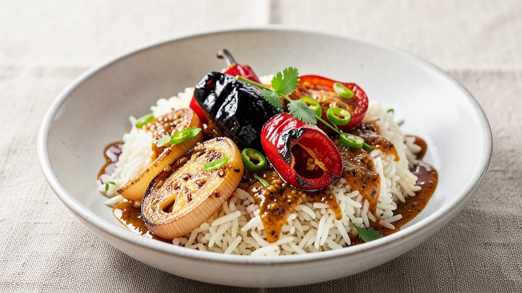 Capsicum Masala Rice Recipe: Bold Spice and Charred Veggie Crunch