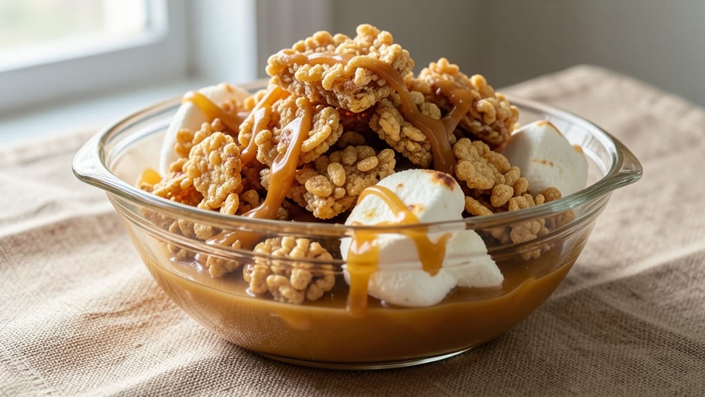 Rice Crisp Recipe: Marshmallow-Caramel Dream in One Pan